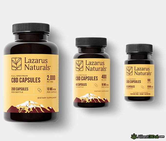 CBD dosage: Lazarus Naturals CBD capsules CBD dosage: Lazarus Naturals CBD capsules